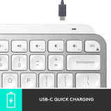 Logitech MX Keys Mini Minimalist Wireless Illuminated Keyboard (clavier sans fil éclairé) Gris clair, Bluetooth
