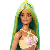 Mattel Barbie - Poupée sirène aux cheveux bleus et jaunes et turquoise Turquoise