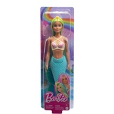 Mattel Barbie - Poupée sirène aux cheveux bleus et jaunes et turquoise Turquoise