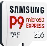 Samsung P9 Express 256 Go microSD Express, Carte mémoire Blanc, Blanc, U3, V30, A1