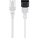 goobay Câble d'alimentation C14 > C13, Câble d'extension Blanc, 0,5 mètre