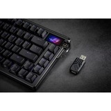 ASUS Azoth Extreme, clavier gaming Noir, Layout États-Unis, ROG NX Snow, 75%, PBT Keycaps, Hot-swap, 2.4GHz | Bluetooth 5.1 | USB
