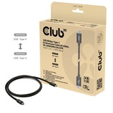 Club 3D USB-C 80Gbps Certified 240W 8k 240Hz, Câble Noir, 1.2m