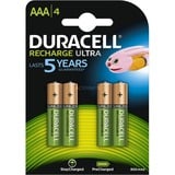 Duracell Piles rechargeables Ultra AAA, lot de 4 pièces, Batterie 