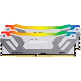 Kingston 48 Go DDR5-8400 (2x 24 Go) Dual-Kit, Mémoire vive Argent/Blanc, KF584CU40RWAK2-48, Renegade RGB, XMP 3.0