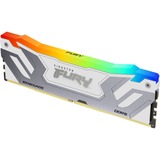 Kingston 48 Go DDR5-8400 (2x 24 Go) Dual-Kit, Mémoire vive Argent/Blanc, KF584CU40RWAK2-48, Renegade RGB, XMP 3.0