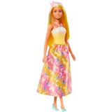 Mattel Barbie - Poupée royale avec des mèches dans les cheveux, jupe imprimée papillon Jaune or
