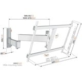 Vogels COMFORT TVM 3645 Support TV pivotant, Support mural Blanc, 40-77"