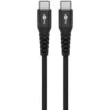goobay Supersoft USB-C > USB-C 2.0, Câble Noir, 0,5 mètre