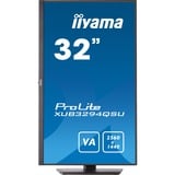 iiyama ProLite XUB3294QSU-B1 31.5" Moniteur Noir, HDMI, DisplayPort, USB, Audio