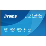 iiyama Prolite LH8666UHSB-B1AG, Affichage public Noir