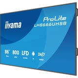 iiyama Prolite LH8666UHSB-B1AG, Affichage public Noir