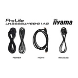 iiyama Prolite LH8666UHSB-B1AG, Affichage public Noir
