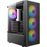 Antec AX27 RGB Elite boîtier midi tower Noir | 3x USB-A | Window