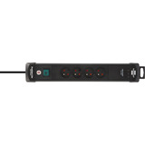 Brennenstuhl multiprise Premium-Line avec USB 4 prises Noir