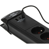 Brennenstuhl multiprise Premium-Line avec USB 4 prises Noir
