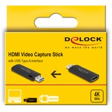 DeLOCK Clé de capture vidéo HDMI USB-A, Adaptateur Noir