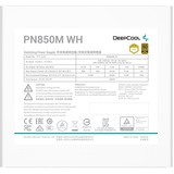 DeepCool PN850M, 850 Watt alimentation  Blanc, 3x PCIe, 1x 12VHPWR, gestion des câbles