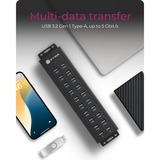 ICY BOX 61076, Hub USB Noir