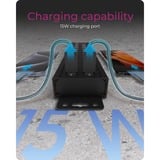 ICY BOX 61076, Hub USB Noir