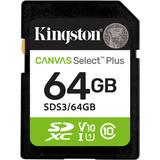 Kingston Canvas Select Plus 64 Go SDXC, Carte mémoire UHS-I U1, Class 10, V10