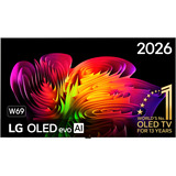 LG OLED evo AI W6 True Wireless (OLED83W69LA) 83" 4K Ultra HD TV Noir, 4x HDMI, 2x USB, Bluetooth, LAN, WLAN, CI+, HDR10, Dolby Vision