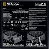 Lian Li Rotational Shift 1200G + Hub alimentation  modulaire 1200 watt Noir, 1x 12V-2x6, 4x PCIe, Hub 4x connecteurs USB