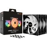 be quiet! Light Wings LX PWM ventilateurs de boîtier RGB  Noir, 3 pièces, 140 x 140 x 25 mm