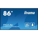 iiyama ProLite LH8664UHS-B2AG, Affichage public Noir (Mat), HDMI, USB, WiFi, Audio, Android