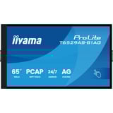 iiyama ProLite T6529AS-B1AG, Affichage public Noir, Tactile, HDMI, USB-C, Audio, LAN, WiFi 5, Android 14