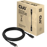 Club 3D Câble d'extension USB Gen 1 Type-C 5Gops 60W, 1 mètre Noir