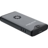 DeLOCK Boîtier externe pour SSD M.2 NVMe USB-C 40 Gbps avec RGB, Boîtier disque dur Gris/Noir, avec ventilateur