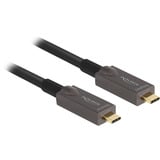 DeLOCK Câble USB-C optique actif 4K vidéo + données + PD Noir