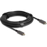 DeLOCK Câble USB-C optique actif 4K vidéo + données + PD Noir