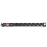 Digitus PDU Bloc d'alimentation 7 prises, 19", 1U, Multiprise Protection contre les surtensions