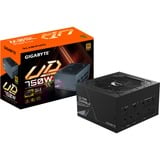 GIGABYTE GP-UD750GM PG5 alimentation  modulaire 750 watt Noir, 1x 12VHPWR, 4x PCIe, 750 W, 100 - 240 V, 12 A, Actif, 105 W, 732 W
