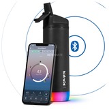 HidrateSpark Gourde intelligente Steel Straw Black, 500 ml Noir, Bluetooth