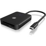 ICY BOX IB-CR403-C3 lecteur de carte mémoire USB 3.2 Gen 1 (3.1 Gen 1) Type-C Noir Noir, CFast, MicroSD (TransFlash), SD, Noir, 6000 Mbit/s, Aluminium, Plastique, Access, Énergie, 2 Go