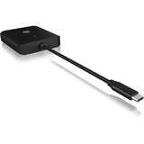 ICY BOX IB-CR403-C3 lecteur de carte mémoire USB 3.2 Gen 1 (3.1 Gen 1) Type-C Noir Noir, CFast, MicroSD (TransFlash), SD, Noir, 6000 Mbit/s, Aluminium, Plastique, Access, Énergie, 2 Go