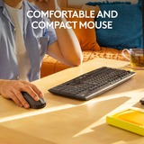 Logitech MK295 Silent Wireless Keyboard and Mouse Combo, set de bureau Noir, Layout États-Unis