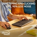 Logitech MK295 Silent, set de bureau Noir, Layout US (QWERTY)