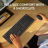 Logitech MK295 Silent, set de bureau Noir, Layout US (QWERTY)