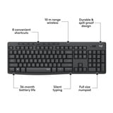 Logitech MK295 Silent, set de bureau Noir, Layout US (QWERTY)