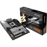 SAPPHIRE NITRO+ B850A WIFI 7 carte mère socket AM5 Noir/gris, RAID, LAN 2,5 Gb, Wi-Fi 7, BT 5.3, Son, ATX