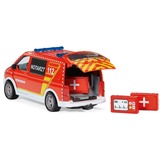 SIKU VW T6 pour le service des premiers secours, Modèle réduit de voiture Rouge/Blanc, Échelle 1:50