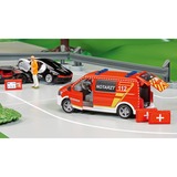 SIKU VW T6 pour le service des premiers secours, Modèle réduit de voiture Rouge/Blanc, Échelle 1:50