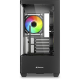 Sharkoon ELITE SHARK CM100 boîtier midi tower Noir | 2x USB-A | 1x USB-C | RGB | Verre Trempé