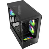 Sharkoon ELITE SHARK CM100 boîtier midi tower Noir | 2x USB-A | 1x USB-C | RGB | Verre Trempé