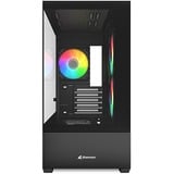 Sharkoon  boîtier mini tower Noir | 2x USB-A | 1x USB-C | RGB | Window