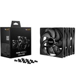 be quiet! Pure Wings 3 140mm PWM 3-Pack, Ventilateur de boîtier Noir